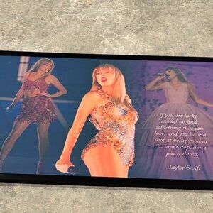 Taylor Swift TS the Eras Tour Framed Poster Quote Lucky Love Swifties Picture